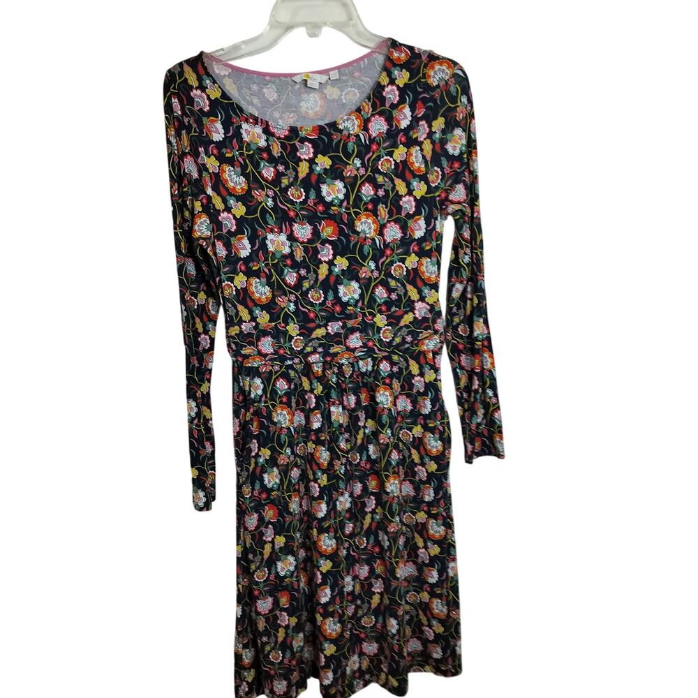 4656) Boden Abigail Floral Long Sleeve Jersey Knit Midi Dress 6P - Picture 2 of 10